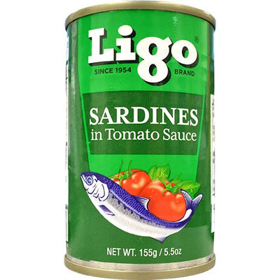 Ligo Sardines in Tomato Sauce リゴ サーディン トマトソース(イワシのトマトソース漬け缶詰 フィリピン製造)