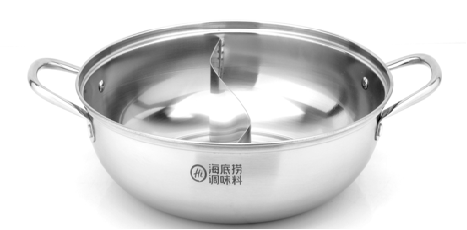 海底撈 ステンレス鴛鴦鍋 IH /ガス 両対応 29.5cm Haidilao Stainless Sichuan Hot Pot