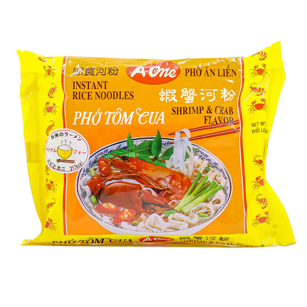 A-One Pho Tom Cua Shrimp & Crab Flavor フォー シュリンプ & クラブフレーバー 65g