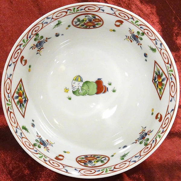 赤絵花鳥柄 19.3cm丼