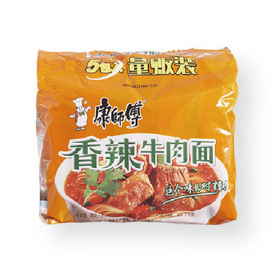 康師傅 香辣牛肉麺 (シャンラーニューローミェン)(104g x 5p)Kang Shi Fu Spicy Beef Noodle
