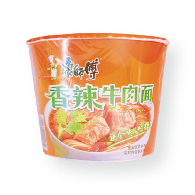 康師傅 香辣牛肉麺 カップ 108g Kang Shi Fu Spicy Beef Noodle