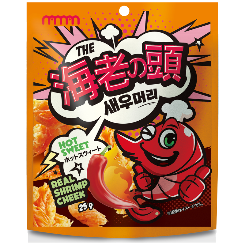 海老の頭 ホットスィートチリ Fried Shrimp Head Snack Hot Sweet Chili flavor 25g