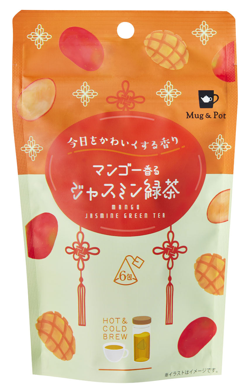 Mug & Pot マンゴー香るジャスミン緑茶 2g × 6p Mango Jasmin Green Tea
