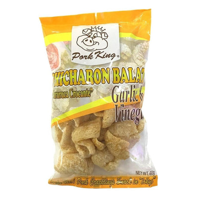 Chicharon (fried pork skin snack) Regular (garlic and vinegar flavor) 60g Chicharon Balat Garlic & Vinegar