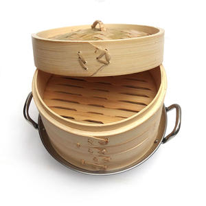 中華竹セイロ+鍋セット 21cm Bamboo Steamer + Pot