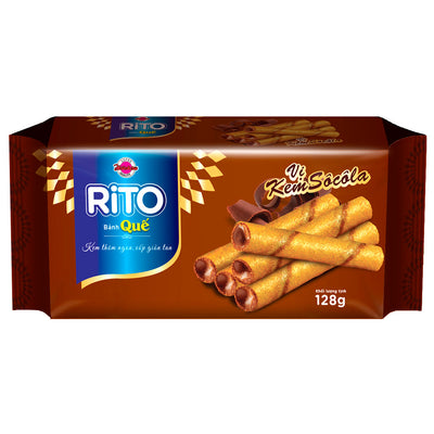 RITO クレープスティック チョコ 128g Crepe Stick Chocolate