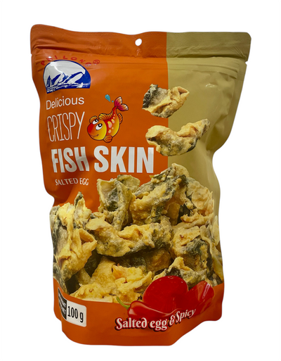 Crispy Fish Skin Salted Egg & Spicy クリスピーフィッシュスキン ソルティッドエッグ & スパイシー 100g