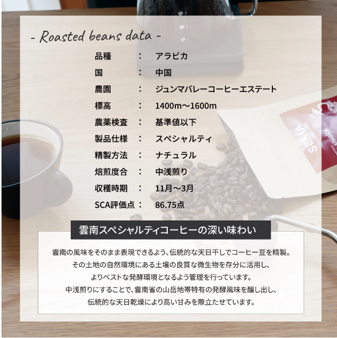 KOUNOU 雲南珈琲 赤鴉 粉 200g Yunnan Coffee Sekia