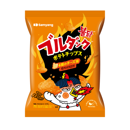 Buldak Potato Chips Quattro Formaggi ブルダックポテトチップス 4種のチーズ 55g