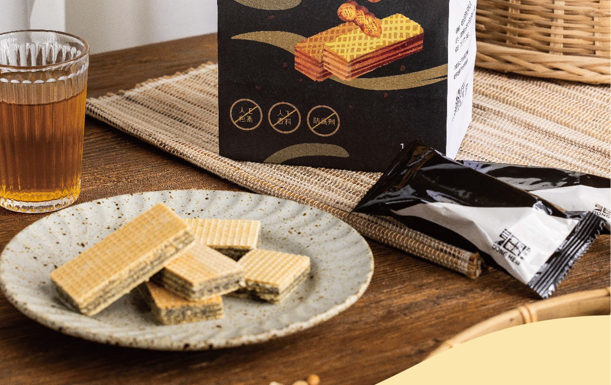 嘉義優鮮 黒ゴマ&ピーナッツ ウエハース 66g (22g×3P )