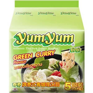 YumYum グリーンカレー味 70g Green Curry Flavor Instant Ramen 5-Pack