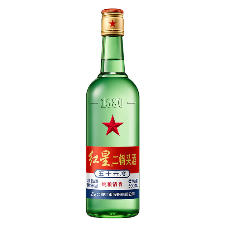 紅星二鍋頭(白瓶56度, 白酒, Baiju)500ml