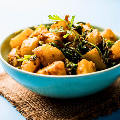 アルー カスリ メティ（インドのジャガイモ炒め）