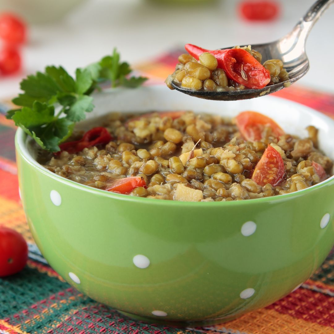 緑豆と野菜のスープ