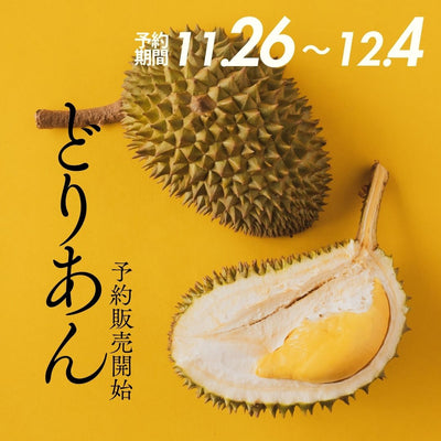 2025年の生ドリアンの予約販売開始！予約期間：11/26～12/4