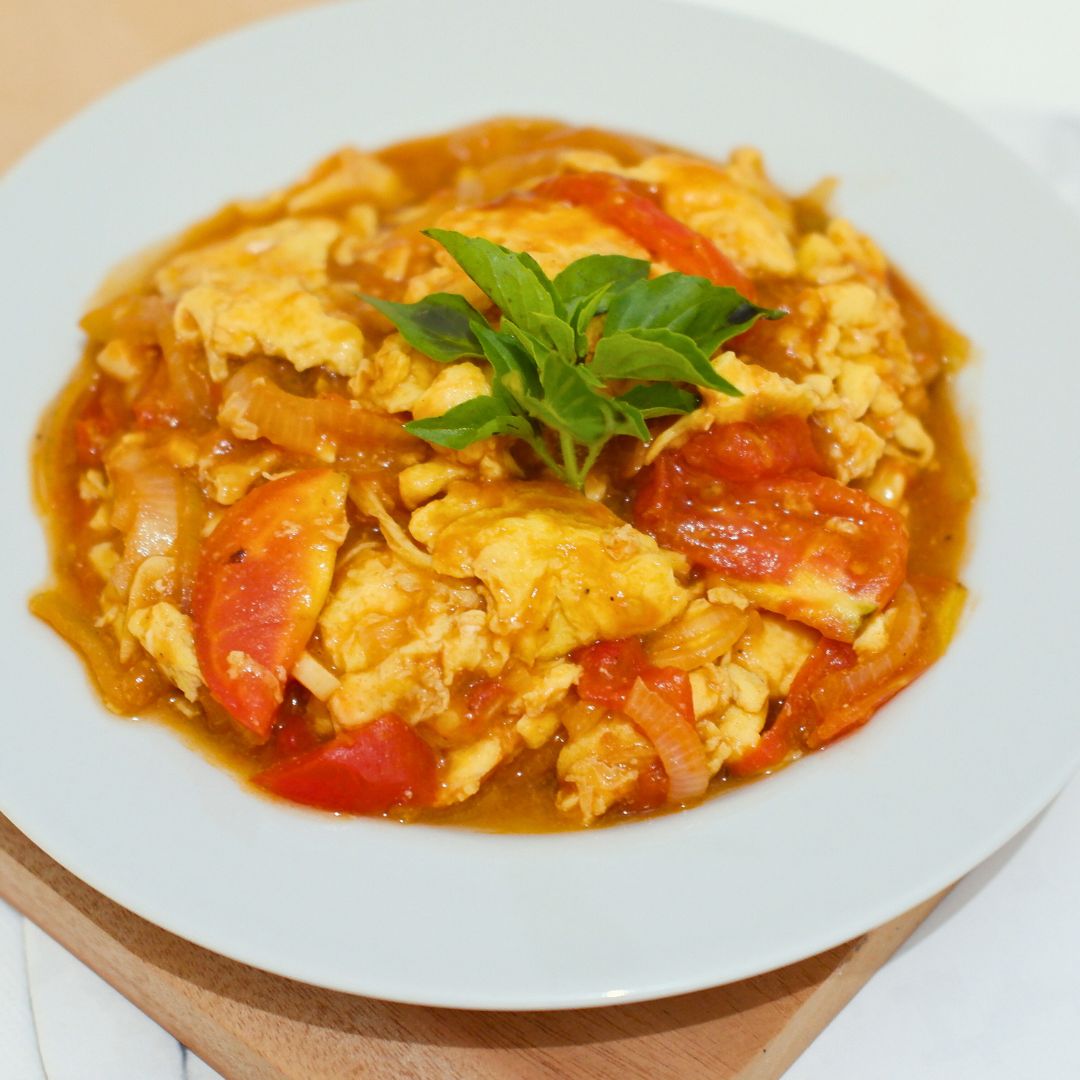 番茄炒蛋（トマトと卵の炒め物）