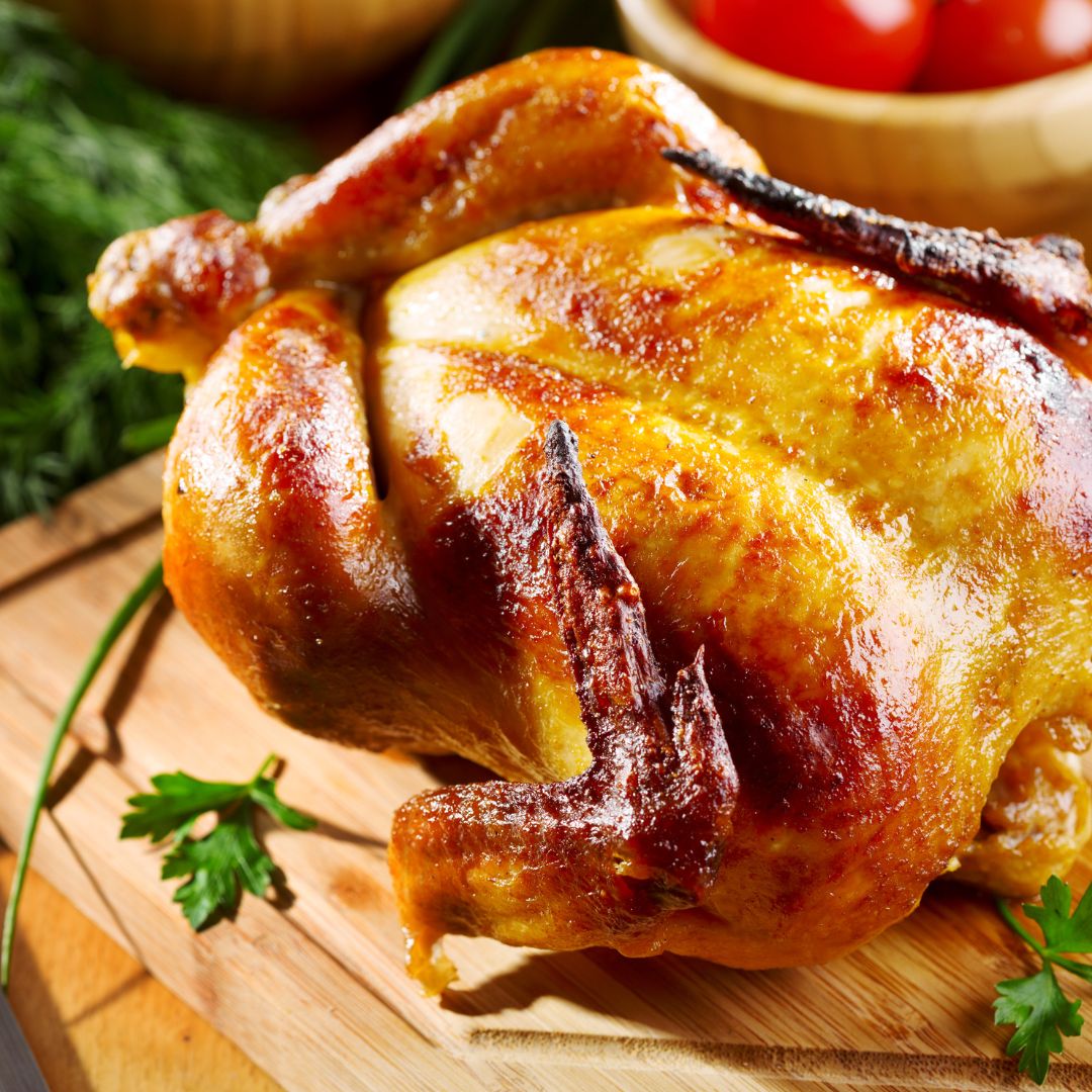 丸鶏のローストチキン