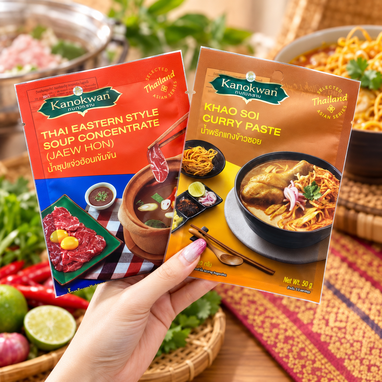 タイの本格グルメがおうちで楽しめる！「カオソーイ＆ジェオホーンの素」が新入荷