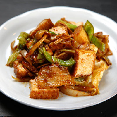 押し豆腐と豚肉の炒め物