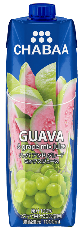 Chabaa 100% ミックスジュース グアバ 1L Mix Juice Guava