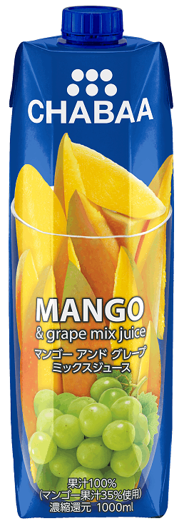 Chabaa 100% ミックスジュース マンゴー 1L Mix Juice Mango