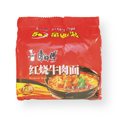 康師傅 紅焼牛肉麺 104g x 5-pack