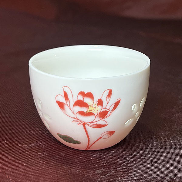 茶杯 透かし 赤