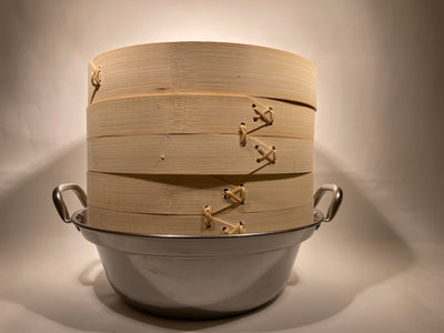 Chinese bamboo steamer + pot set 21cm