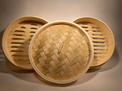 Chinese bamboo steamer + pot set 15cm