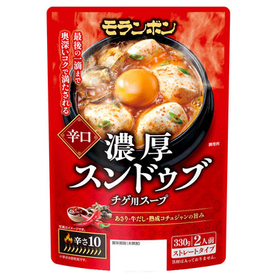 モランボン スンドゥブチゲ用スープ濃厚辛口 330g Spicy Sundubu Jjigae Soup
