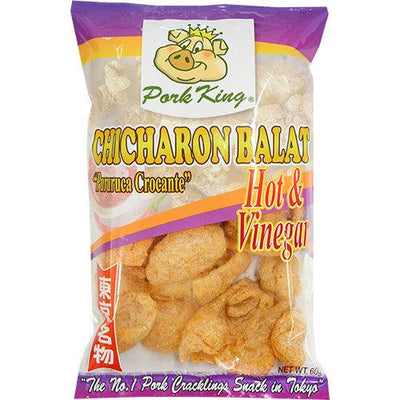 Chicharon (fried pork skin snack) Regular (hot vinegar flavor) 60g Chicharon Balat Hot &amp; Vinegar