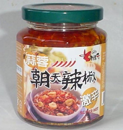 Lao Garlic Chaotian Chili Pepper, Super Spicy (Garlic-Containing Spicy Seasoning) 240g