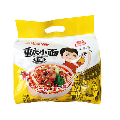 Mitsutomo Chongqing Small Noodles Beef Flavor (Bag) 105g x 4-pack