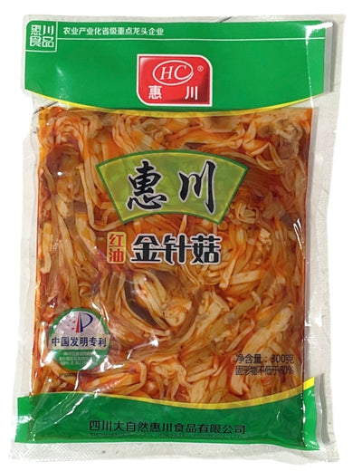 Keisen Red Oil Enoki Mushrooms 300g (spicy oil enoki mushrooms)