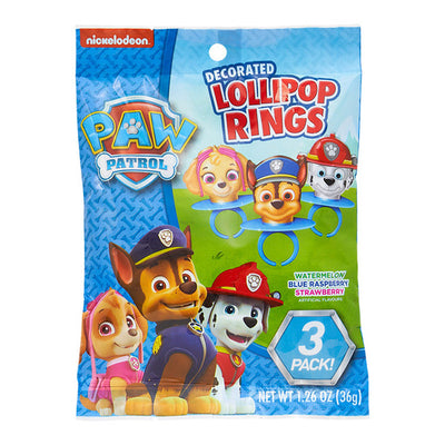 PAW PATROL ロリポップリング3種入り 36g Lollipop Rings