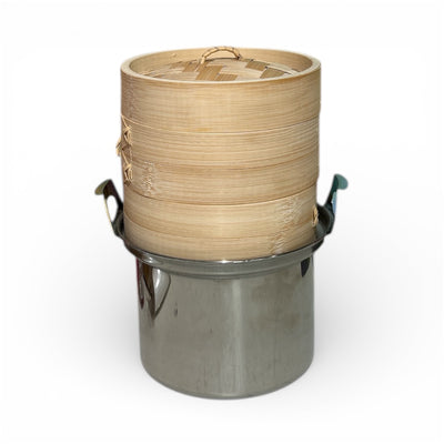 中華竹セイロ＋鍋セット 15cm