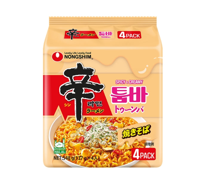 Nongshim 辛ラーメントゥ－ンバ 137g × 4-pack Toomba