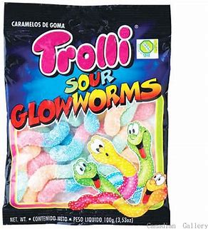 Trolli サワーグローワームス 100g Sour Glow Worms