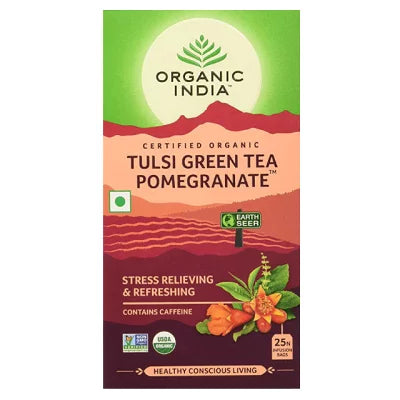 ORGANIC INDIA TULSI GREEN TEA POMEGRANATE 2g x 25-pack