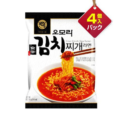 Paldo オモリキムチチゲラーメン 160g x 4-pack Omori Kimchi Stew Ramen